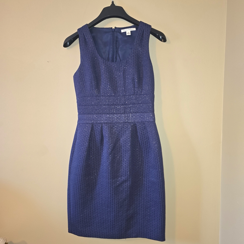 Banana Republic Textured Navy Mini Dress